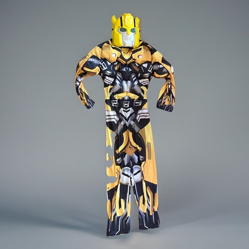 Transformers Bumblebee Halloween Muscle Costume Kids Size L Yellow Cosplay
